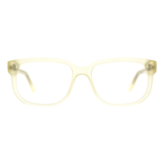 Eyeglasses Frames by Andy Wolf for men in acetate beige showcases a refined full-frame frame design with a refined beige coloured frame finish for a refined and sophisticated look.