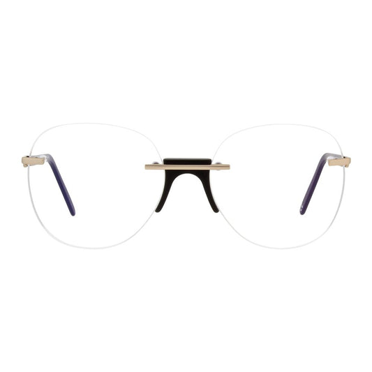 Eyeglasses Frames by Andy Wolf for unisex in metal and multicolor showcases a refined silhouette, detailed with a multicolor coloured frame finish and a sophisticated rimless frame design.