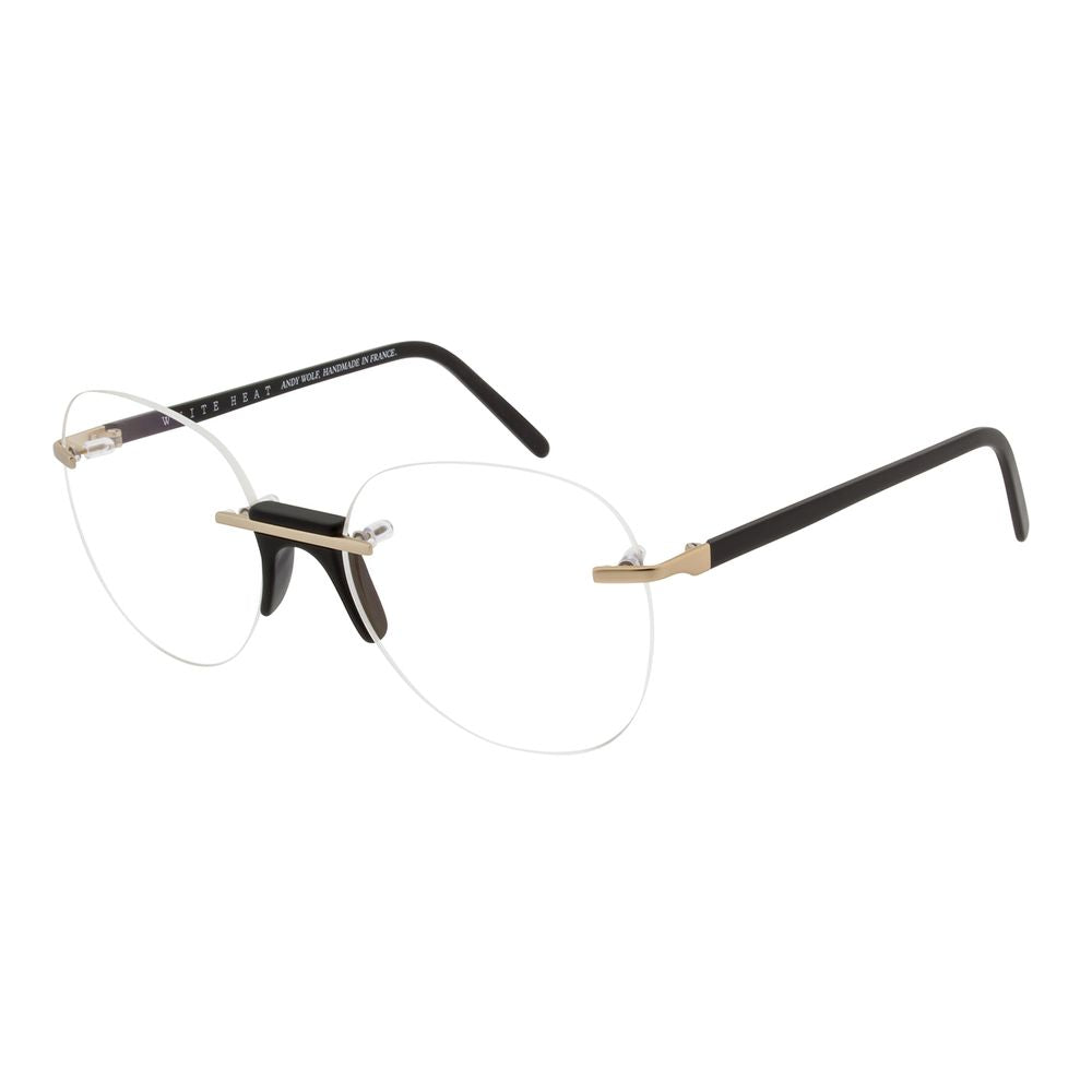 Eyeglasses Frames by Andy Wolf for unisex in metal multicolor features a refined silhouette, showcasing a refined multicolor coloured frame and rimless frame design for a sophisticated, premium look.
