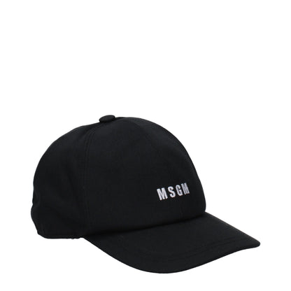This Baseball Cap by MSGM for men in cotton black presents a distinguished silhouette, meticulously showcasing the signature aesthetic and high-end profile of the Cotton Baseball Cap.