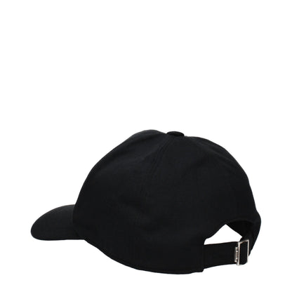 Baseball Cap by MSGM for men in cotton black features a distinguished silhouette, showcasing the distinguished design of the Cotton Baseball Cap for a sophisticated, elevated look.
