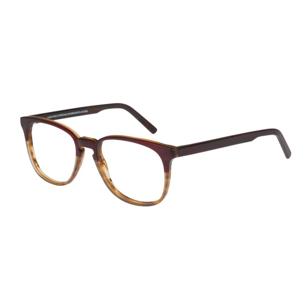 Eyeglasses Frames by Andy Wolf for unisex in brown features an refined silhouette, showcasing a sophisticated brown coloured frame and refined full-frame frame design for a refined look.