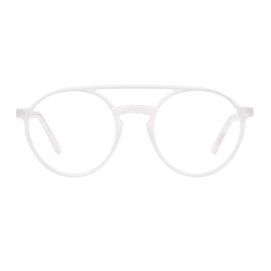 Eyeglasses Frames by Andy Wolf for unisex in transparent features an refined silhouette, showcasing the refined transparent coloured frame and sophisticated full-frame frame design.