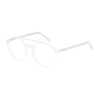 Eyeglasses Frames by Andy Wolf for unisex in transparent features a refined silhouette, showcasing a refined transparent coloured frame and full-frame frame design for a sophisticated, premium look.