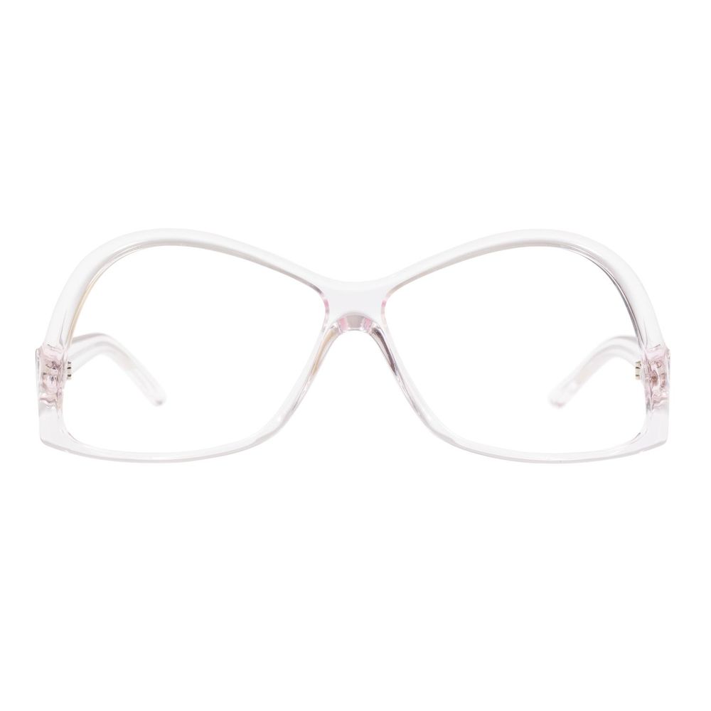 Eyeglasses Frames by Andy Wolf for women in acetate transparent features an refined silhouette, showcasing a sophisticated transparent coloured frame and refined full-frame frame design for a refined look.