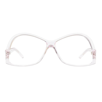Eyeglasses Frames by Andy Wolf for women in acetate transparent features an refined silhouette, showcasing a sophisticated transparent coloured frame and refined full-frame frame design for a refined look.