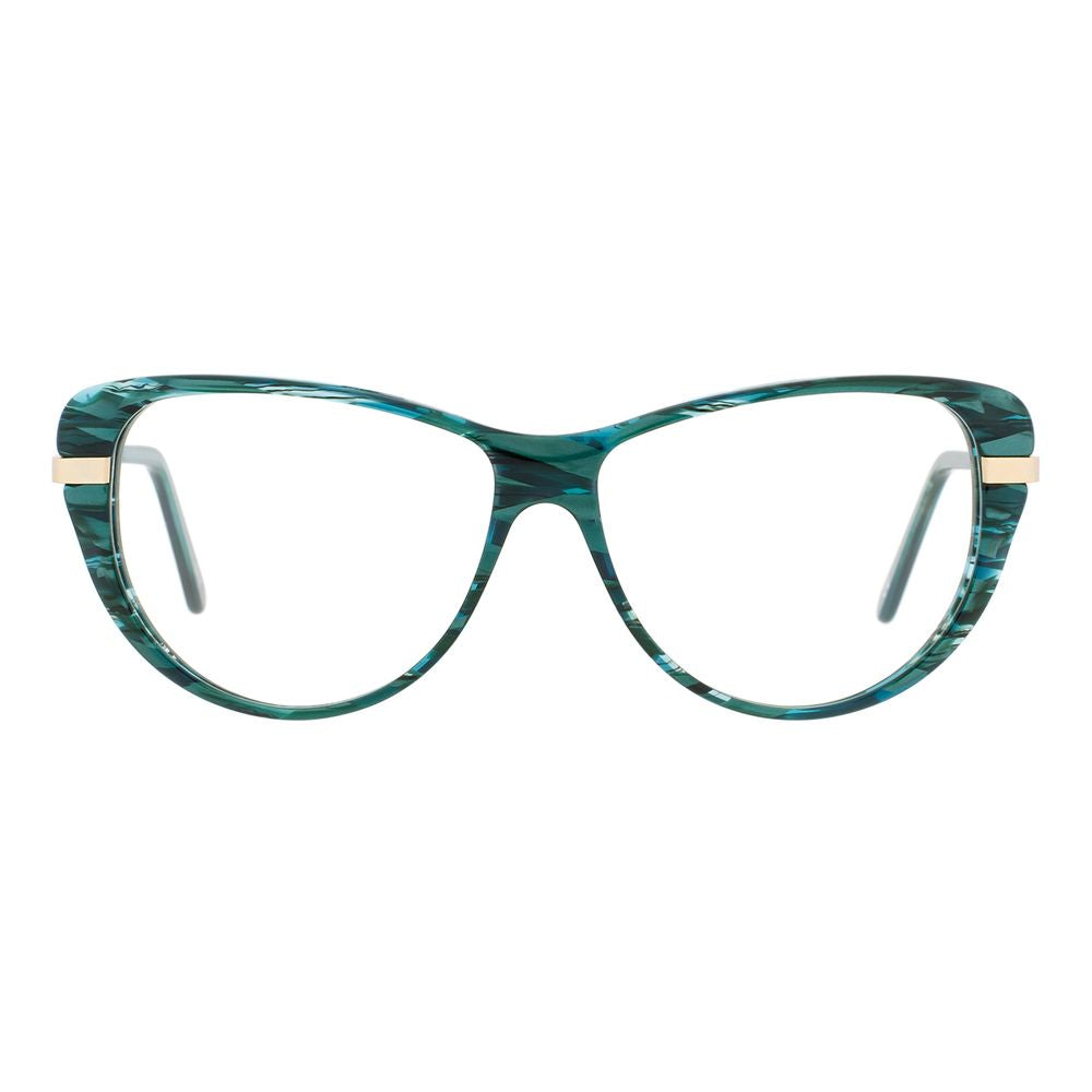 Eyeglasses Frames by Andy Wolf for women in and multicolor showcases an refined full-frame frame design featuring a sophisticated green coloured frame for an refined and refined aesthetic.