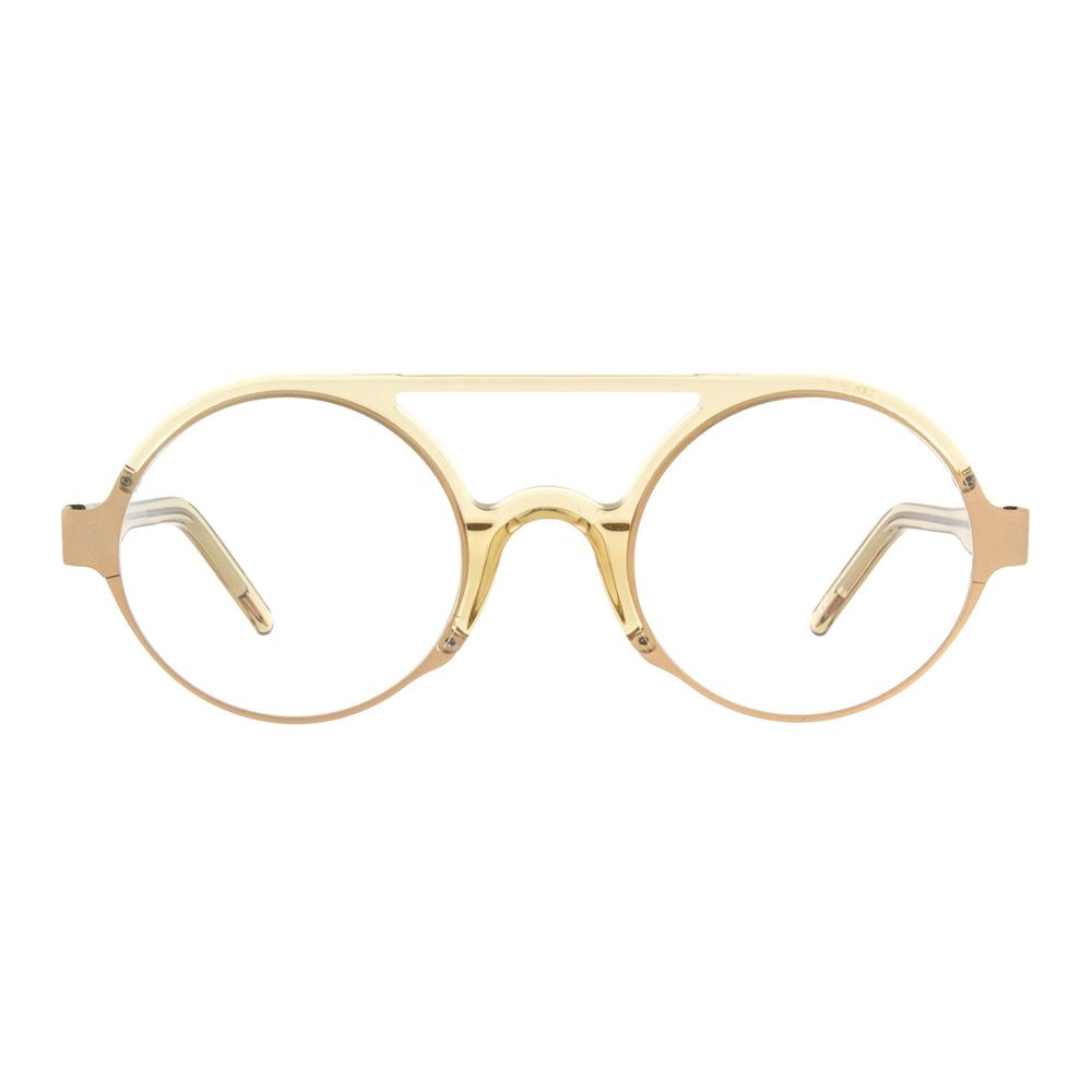 Eyeglasses Frames by Andy Wolf for unisex in gold features a refined silhouette, showcasing a refined gold coloured frame and full-frame frame design for a sophisticated, premium look.
