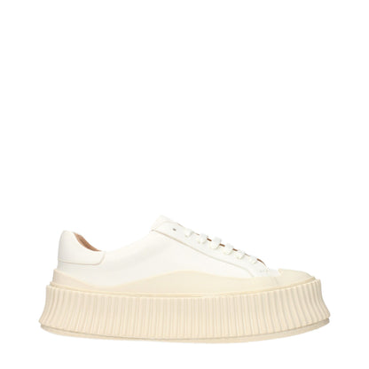Sneakers by Jil Sander for women in leather white features an versatile design from the Women's Fashion Leather Sneakers collection, highlighting a versatile fashion style for a premium, high-fashion look.