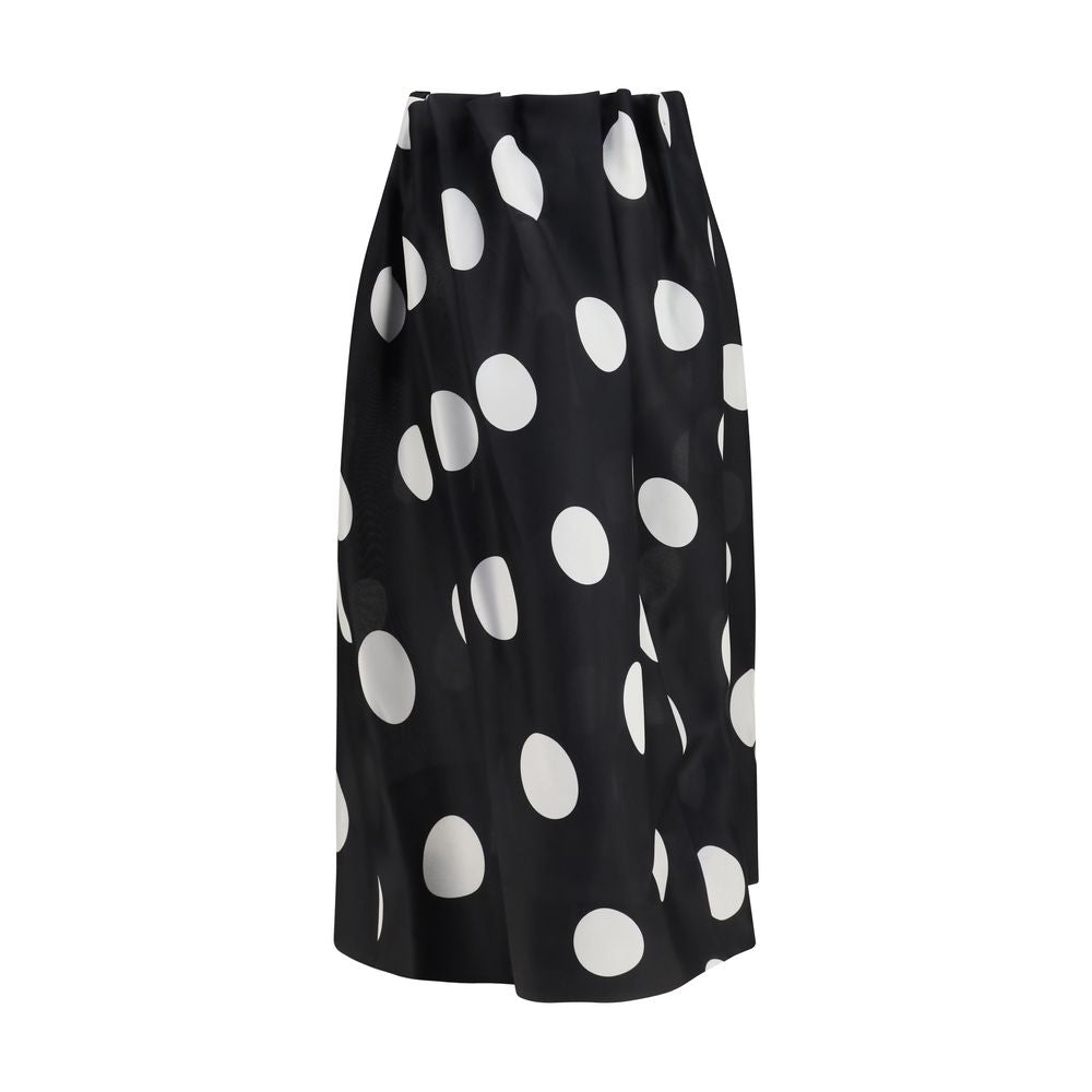 Skirt by Khaite for women in silk black showcases a sultry silhouette, elegantly defined by its and the sophisticated sultry design of the Women's Silk Skirt.