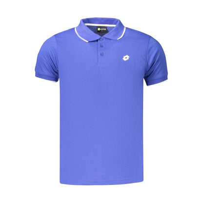 Polo Shirt by Lotto for men in polyester blue & print presents a crisp silhouette, artfully detailed with a crisp and crisp .