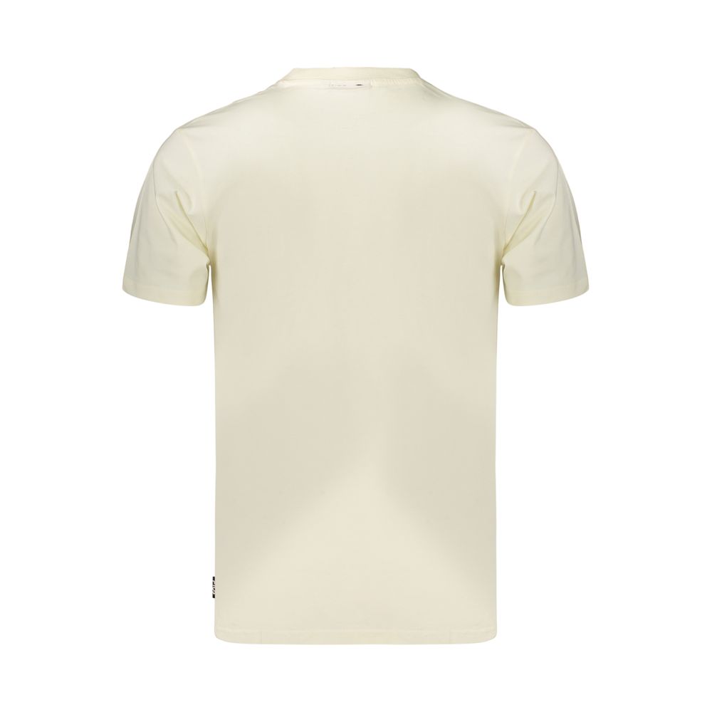 Activewear T-Shirt by Fila for men in organic cotton beige features a versatile silhouette, showcasing a versatile crew neckline and detailed with high-performance for a premium look.