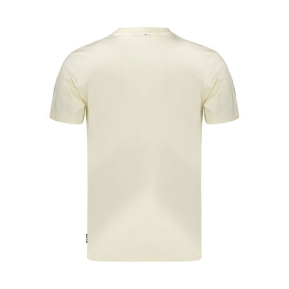 Activewear T-Shirt by Fila for men in organic cotton beige features a versatile silhouette, showcasing a versatile crew neckline and detailed with high-performance for a premium look.