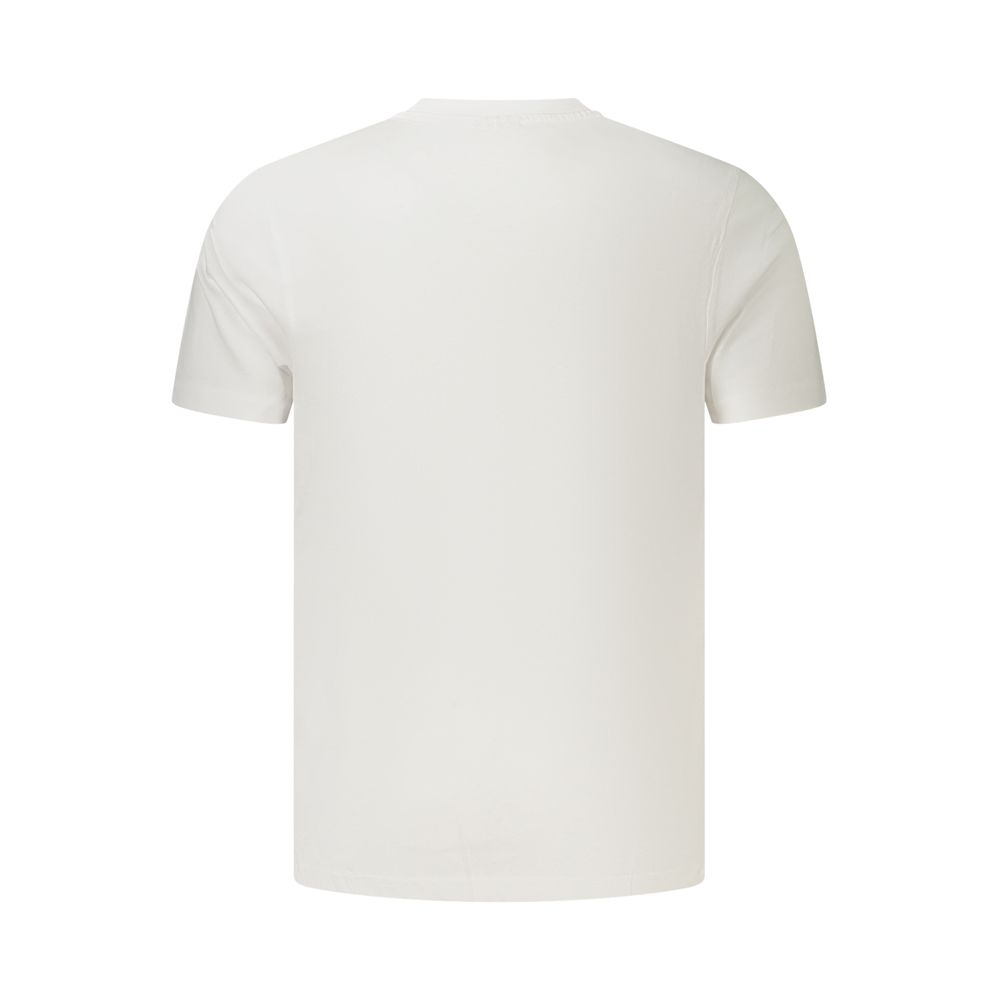 Activewear T-Shirt by Fila for men in organic cotton white & print features an contemporary design with , a length, and a contemporary crew neckline.