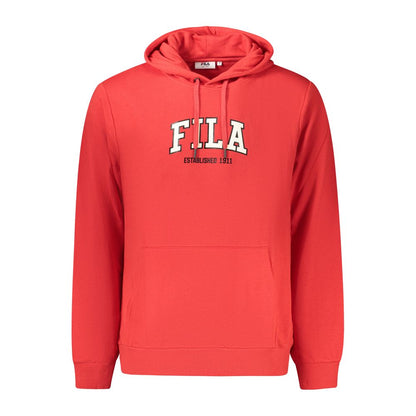 Hooded Sweatshirt Hoodie by Fila for men in organic cotton & polyester red & print features an luminous silhouette, showcasing a sophisticated hooded neckline and for a truly luminous look.