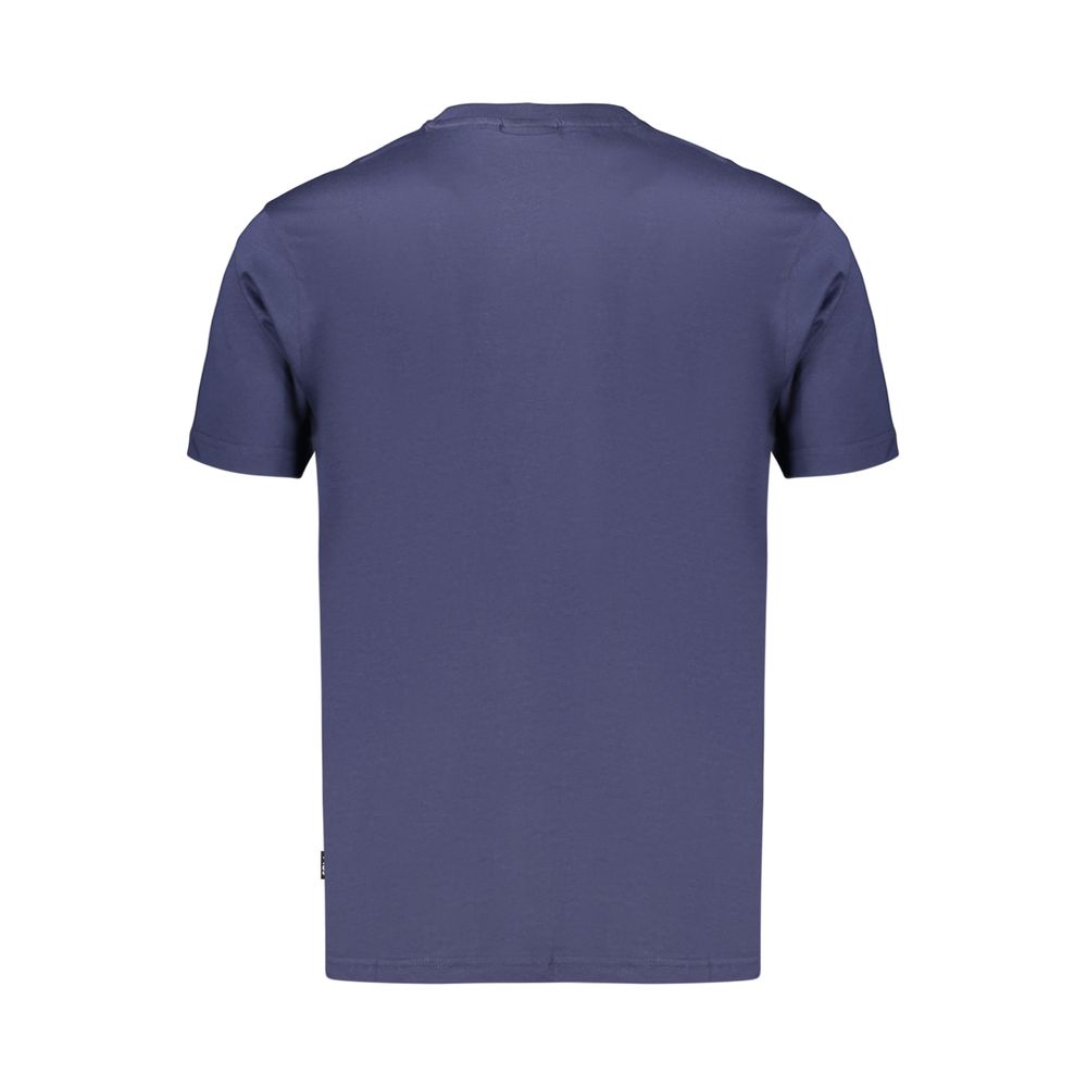 Activewear T-Shirt by Fila for men in organic cotton blue features a sporty silhouette with and , showcasing innovative for a sporty finish.