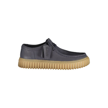 Loafer Loafers Slip-On Lace-Up Shoes by Clarks for men in polyester polyurethane leather blue, signature & print showcases a timeless Men's Polyester Polyurethane Leather Loafer Loafers Slip-On Lace-Up Shoes aesthetic, defined by its timeless and elegant .