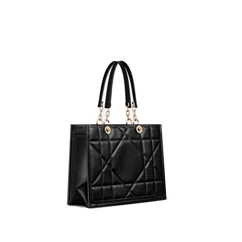 Tote Bag by Dior for women in suede leather black features a jet-set Suede Leather Tote Bag design, complete with a secure , ample , and versatile shoulder-strap for a jet-set look.