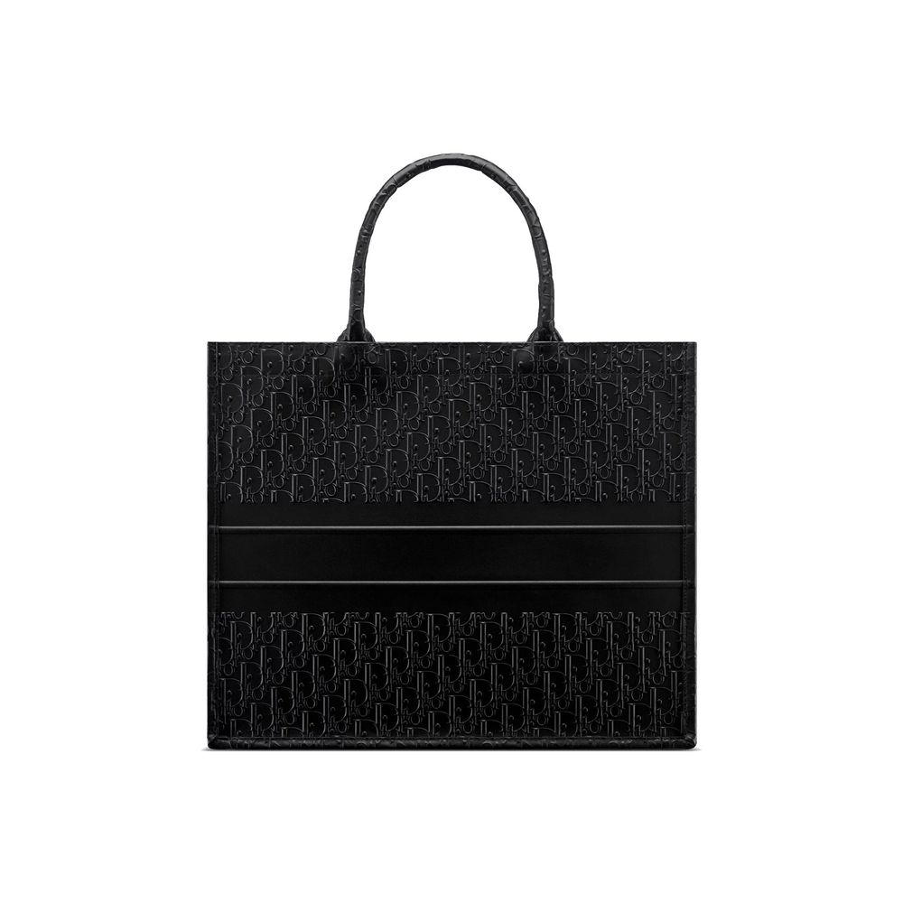 Tote Bag by Dior for women in calfskin leather black showcases a statuesque Calfskin Leather Tote Bag design, featuring a secure , ample , and versatile handle for a statuesque finish.