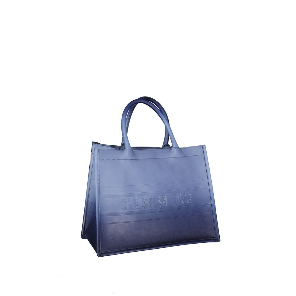 Tote Bag by Dior for women in calfskin leather blue features a jet-set Calfskin Leather Tote Bag design, complete with a secure , ample , and versatile handle for a jet-set look.