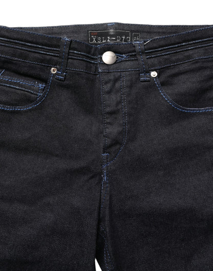 Acht Black Cotton Stretch HighWaist Skinny Denim Trouser Jeans