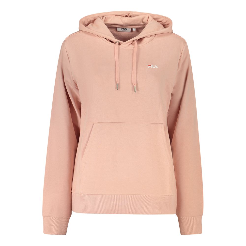 Hooded Sweatshirt Hoodie by Fila for women in organic cotton & polyester pink features a slouchy chic silhouette, detailed with a slouchy chic and a signature hooded neckline for an elevated aesthetic.