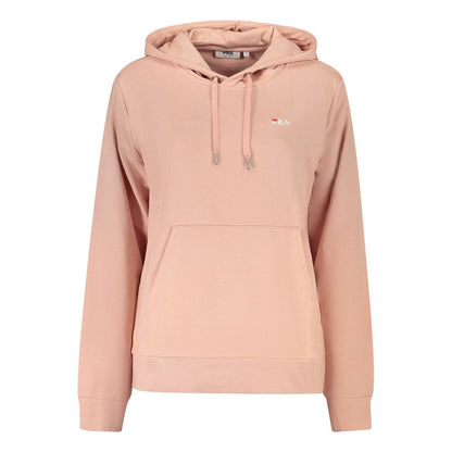 Hooded Sweatshirt Hoodie by Fila for women in organic cotton & polyester pink features a slouchy chic silhouette, detailed with a slouchy chic and a signature hooded neckline for an elevated aesthetic.