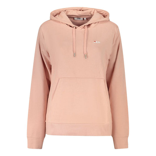 Hooded Sweatshirt Hoodie by Fila for women in organic cotton & polyester pink features a slouchy chic silhouette, detailed with a slouchy chic and a signature hooded neckline for an elevated aesthetic.
