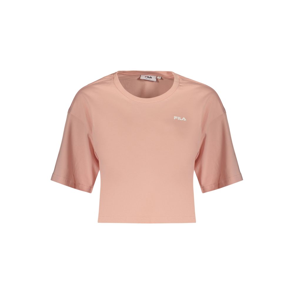 T-Shirt by Fila for women in organic cotton pink & print showcases a fashionable silhouette, elegantly detailed with a fashionable and for a sophisticated, high-fashion look.