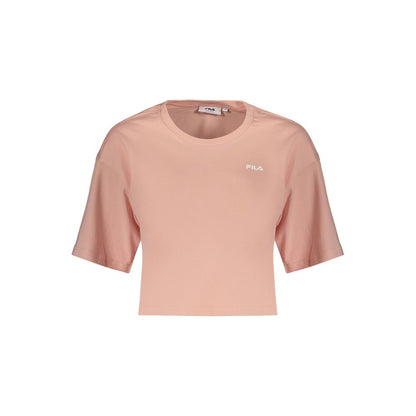 T-Shirt by Fila for women in organic cotton pink & print showcases a fashionable silhouette, elegantly detailed with a fashionable and for a sophisticated, high-fashion look.