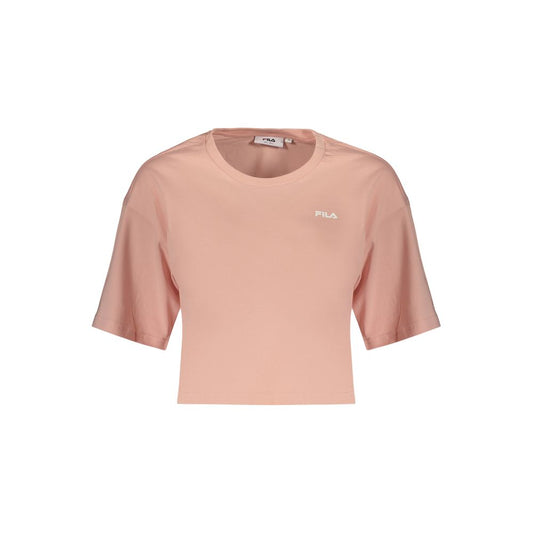 T-Shirt by Fila for women in organic cotton pink & print showcases a fashionable silhouette, elegantly detailed with a fashionable and for a sophisticated, high-fashion look.