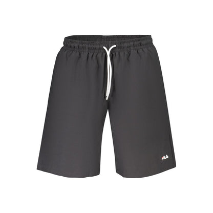 Swim Shorts by Fila for men in polyester black & print features a resort ready silhouette, perfectly capturing the resort ready aesthetic of Men's Polyester Swim Shorts with a resort ready finish.