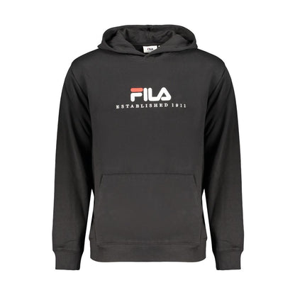 Hooded Sweatshirt Hoodie by Fila for men in organic cotton & polyester black showcases a city-ready silhouette, artfully detailed with a signature hooded neckline and for a city-ready finish.