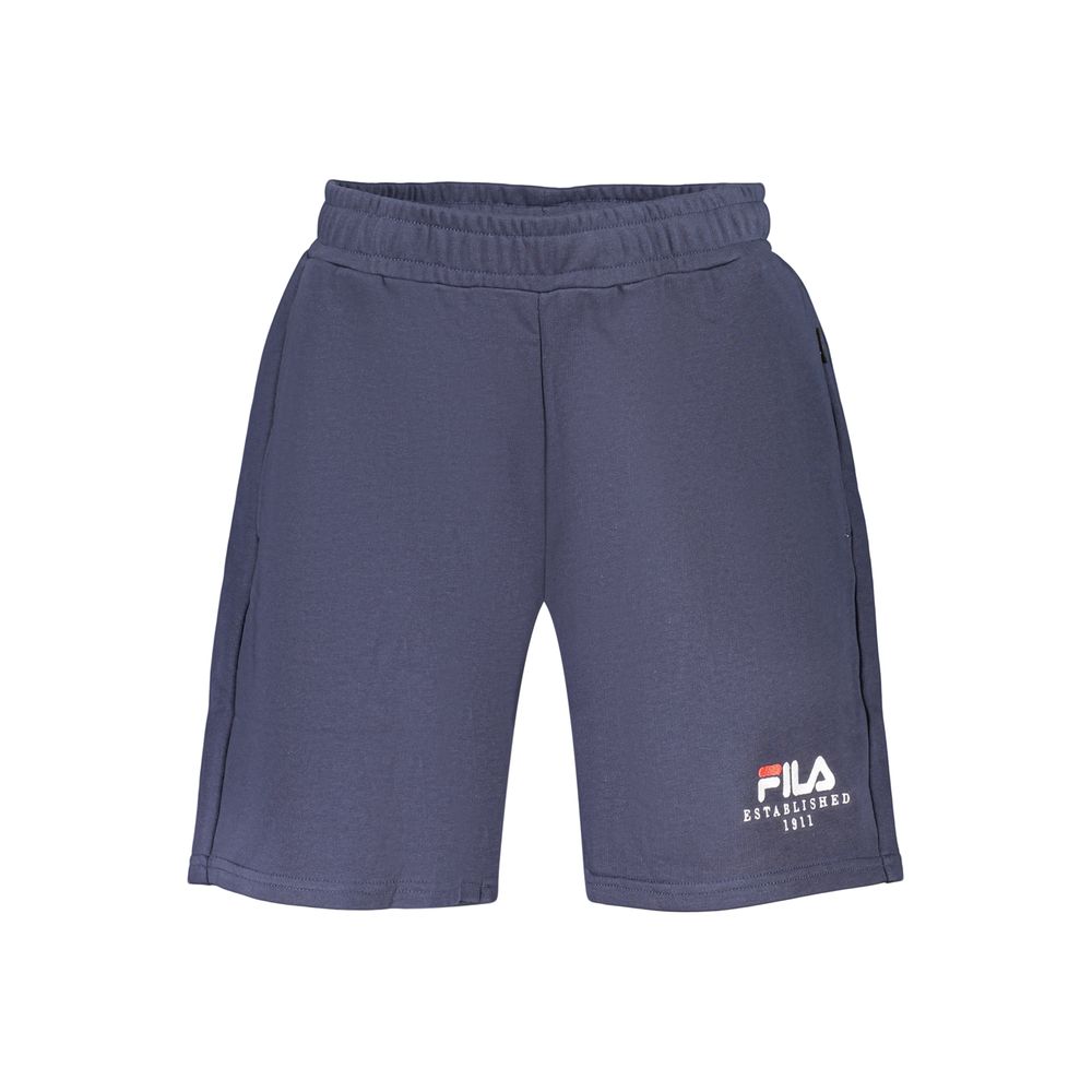 Activewear Shorts by Fila for men in organic cotton & polyester blue features an athletic regular-fit and short with a and high-performance adjustable-waistband.
