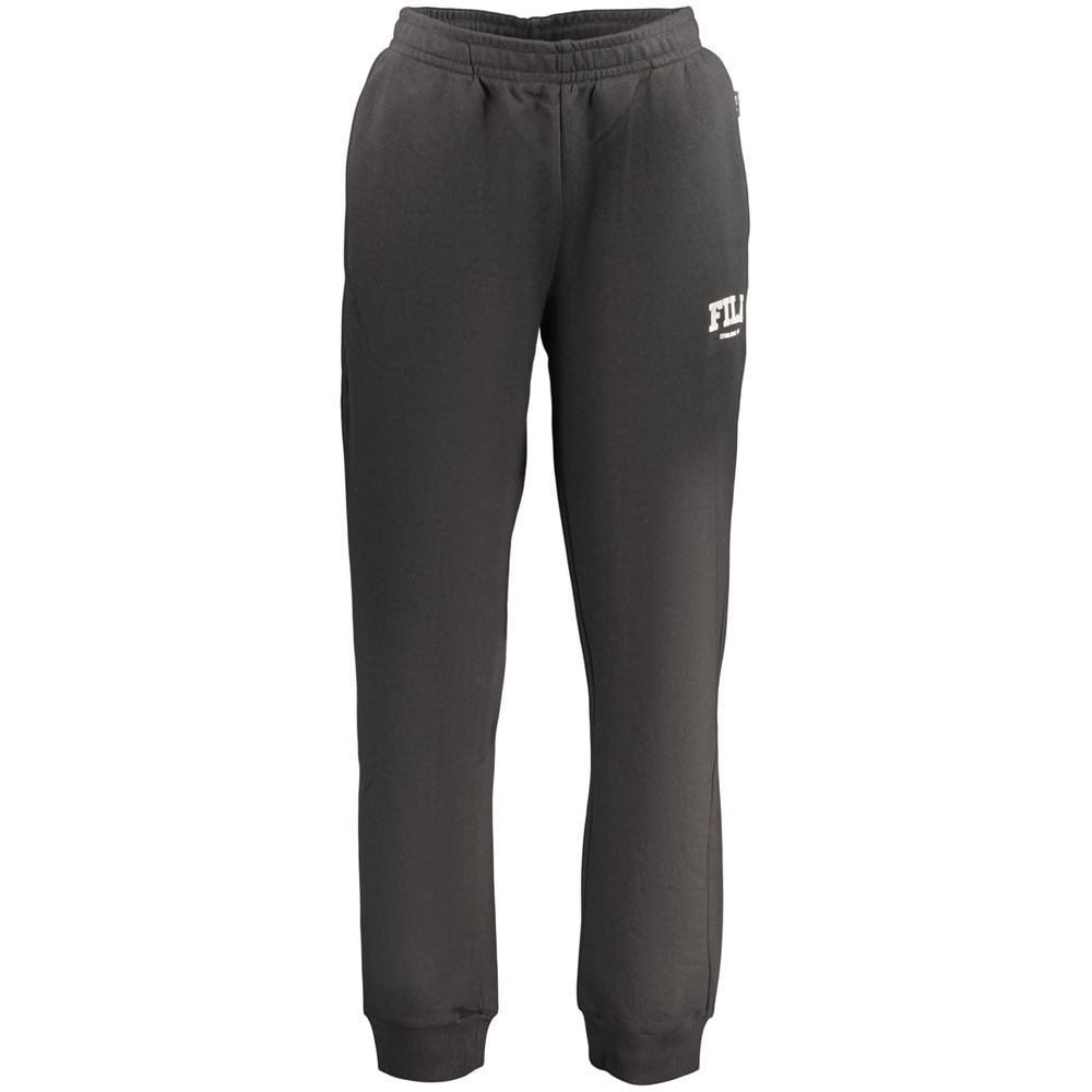 Joggers by Fila for men in organic cotton & polyester black & print presents a refined pantology silhouette, artfully defined by a refined pantology athletic & regular-fit, long, and a sophisticated .