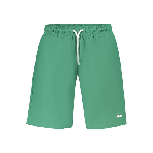 Swim Shorts by Fila for men in polyester green & print features an glamourous silhouette from the Men's Polyester Swim Shorts collection, highlighting a refined fit and glamourous cut for a premium poolside look.