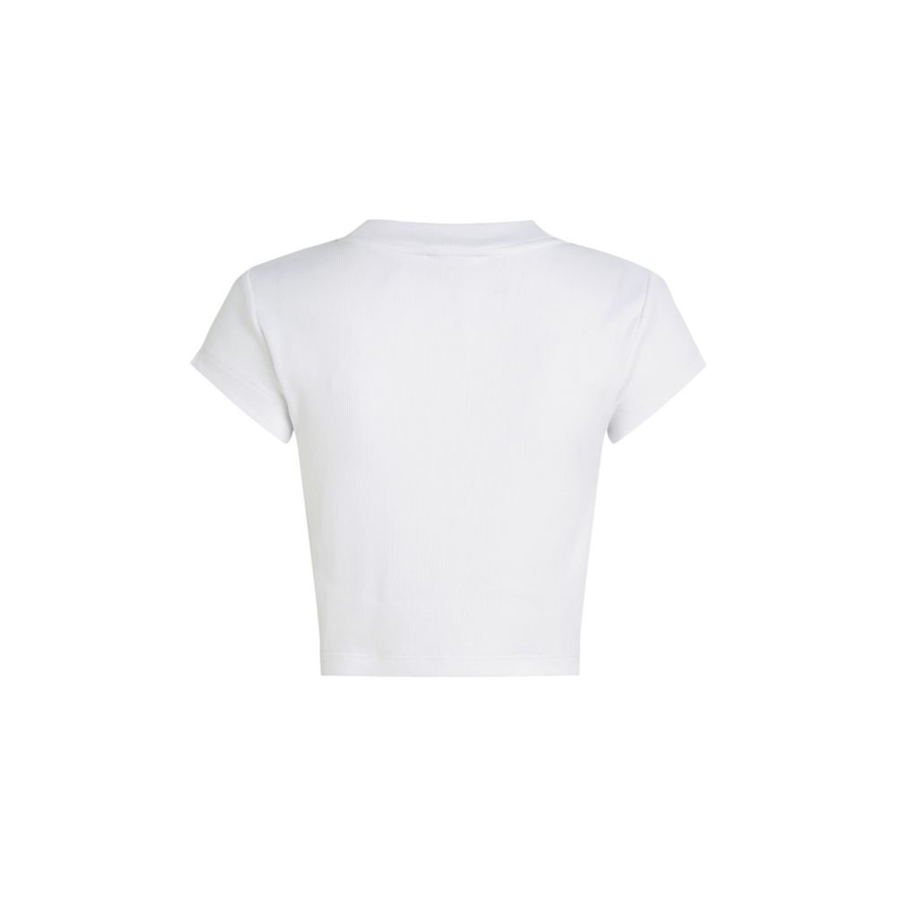 Calvin Klein Jeans Women's Short-Sleeve Stretch Cotton T-Shirt - White
