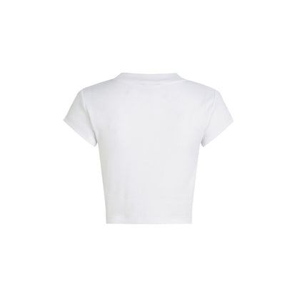Calvin Klein Jeans Women's Short-Sleeve Stretch Cotton T-Shirt - White