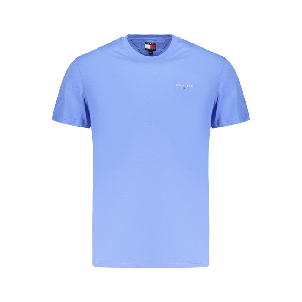 Activewear T-Shirt by Tommy Hilfiger for men in cotton light-blue & print features a versatile silhouette, showcasing a versatile crew neckline and detailed with high-performance for a premium look.