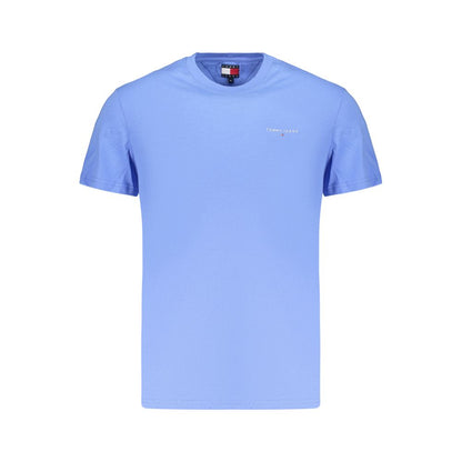 Activewear T-Shirt by Tommy Hilfiger for men in cotton light-blue & print features a versatile silhouette, showcasing a versatile crew neckline and detailed with high-performance for a premium look.