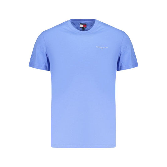 Activewear T-Shirt by Tommy Hilfiger for men in cotton light-blue & print features a versatile silhouette, showcasing a versatile crew neckline and detailed with high-performance for a premium look.