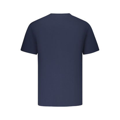 Activewear T-Shirt by Tommy Hilfiger for men in cotton blue & print features a sporty silhouette with and crew neckline, showcasing innovative for a sporty finish.