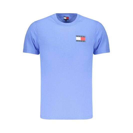 Tommy Hilfiger Men's Crew Neck Cotton Activewear T-Shirt - Azzurro Print