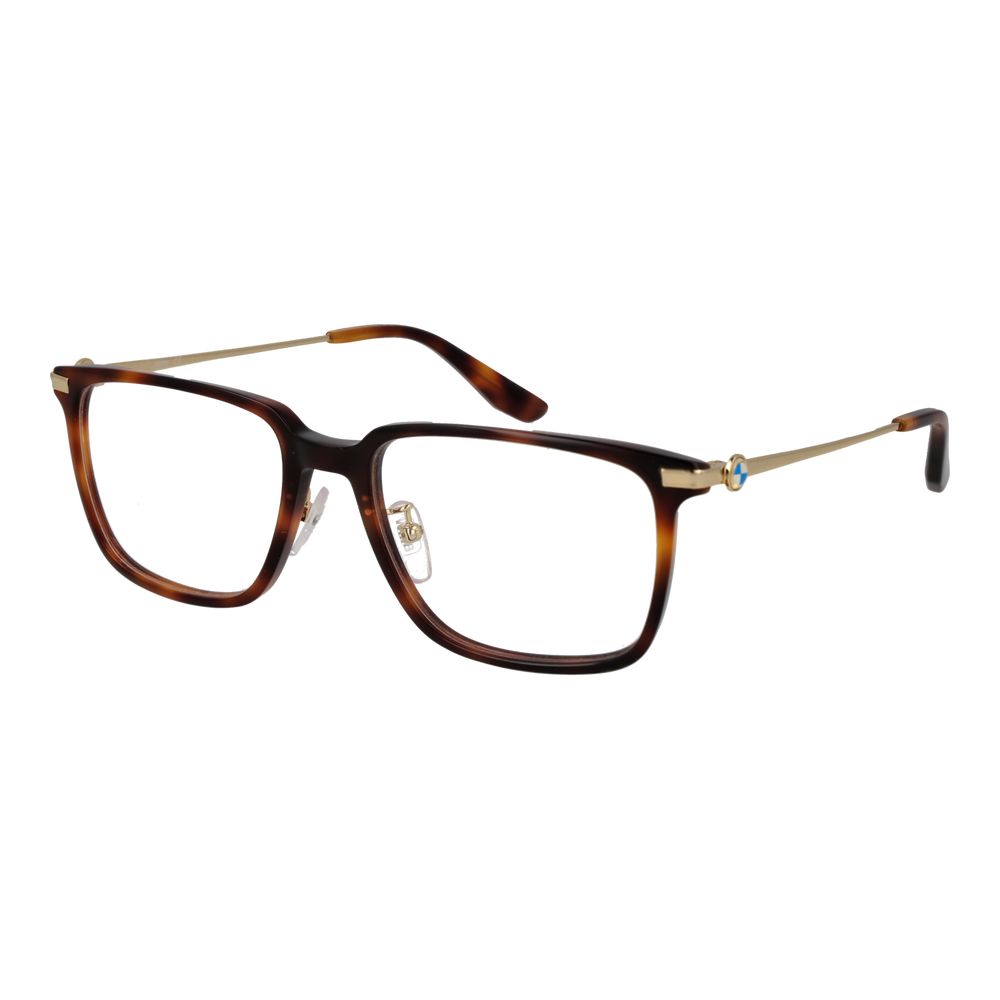 Eyeglasses Frames by BMW for men in plastic brown features an refined silhouette, showcasing the refined brown coloured frame and sophisticated full-frame frame design.