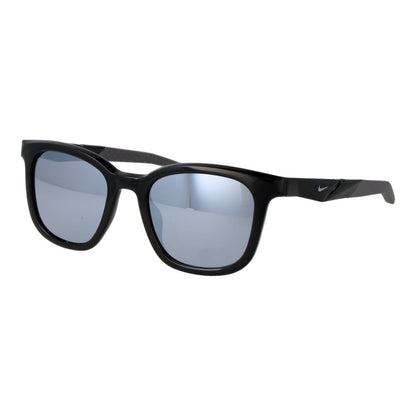 Sunglasses by Nike for unisex in plastic black showcases a ethereal silhouette, featuring black coloured frame full-rim panto frame design with mirrored category-3-dark-tint lens for a ethereal finish.