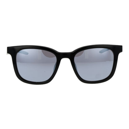 Sunglasses by Nike for unisex in plastic black features an lustrous full-rim panto frame design with black coloured frame detailing and mirrored category-3-dark-tint lens for a lustrous aesthetic.