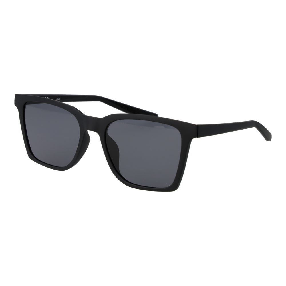 Sunglasses by Nike for men in plastic black features an ethereal full-rim square frame design with black coloured frame frames and non-polarized category-3-dark-tint lens for a ethereal finish.