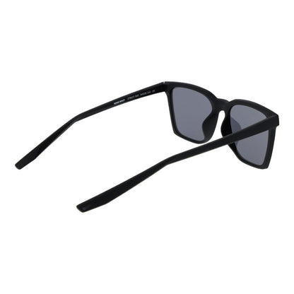 Sunglasses by Nike for men in plastic black showcases a ethereal silhouette, featuring black coloured frame full-rim square frame design with non-polarized category-3-dark-tint lens for a ethereal finish.