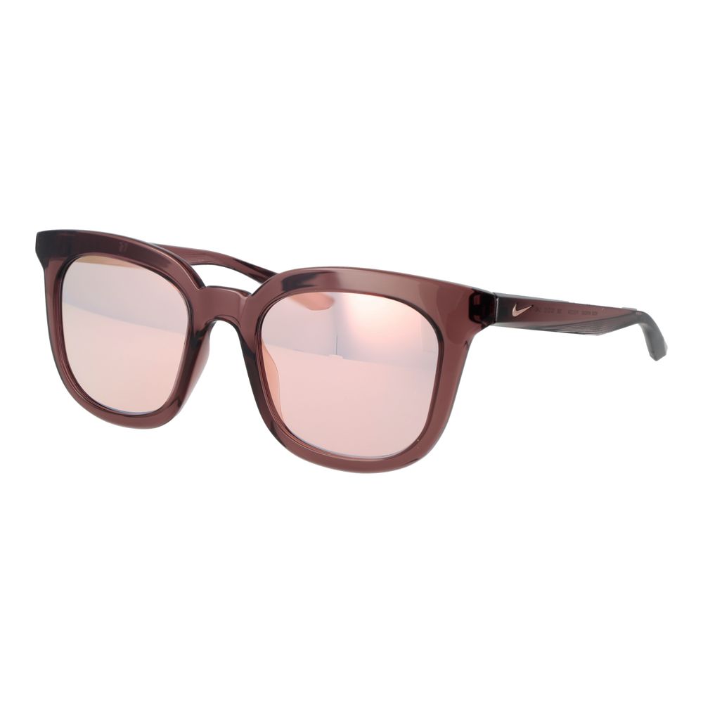 Sunglasses by Nike for women in and multicolor featuring an opulent full-rim cat-eye frame design with a sophisticated pink coloured frame finish and high-performance mirrored category-2-medium-tint lens.