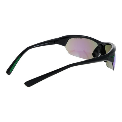 This Sunglasses by Nike for men in black presents a sumptuous silhouette, showcasing a sumptuous rectangle half-rim frame design in black coloured frame and high-performance mirrored category-2-medium-tint lens.